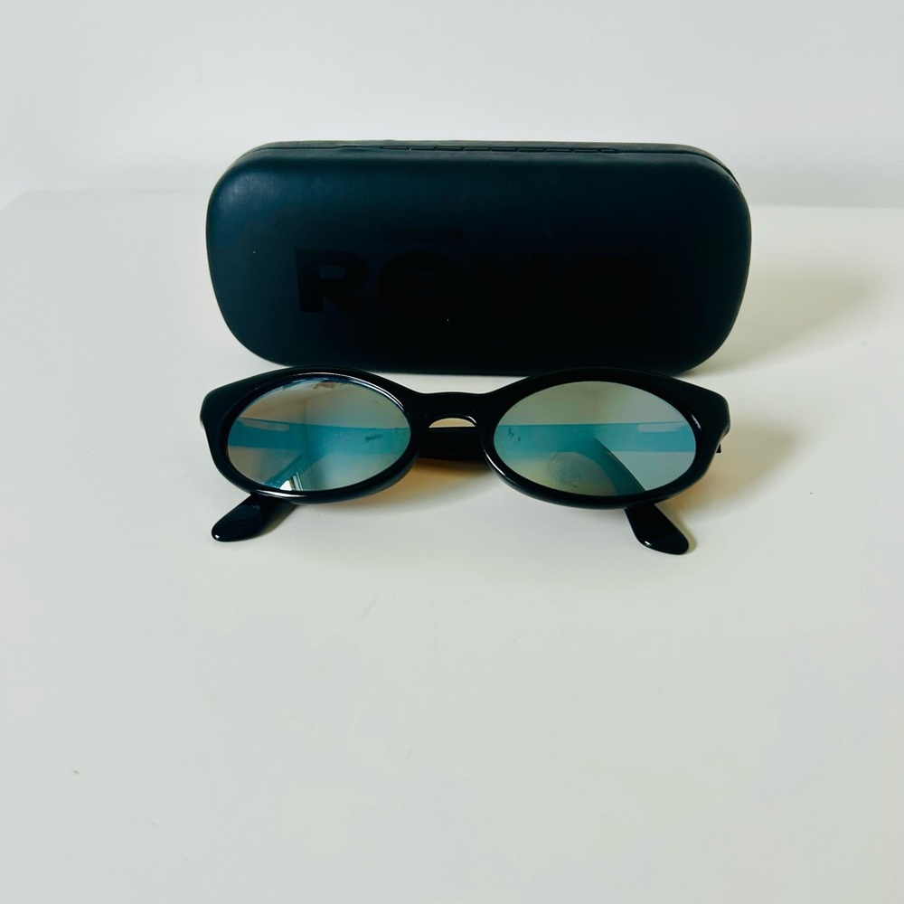Vintage Revo Feline Sunglasses - Black Frames/Stealth Mirror Lense